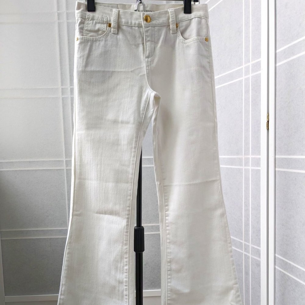 BCBGMaxAzria Tanya the Wide Leg Cloud White Jeans